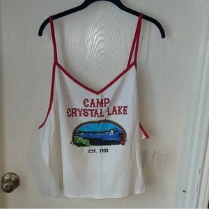 Hot Topic Camp Crystal Lake Cropped Tank Size 4 NWT